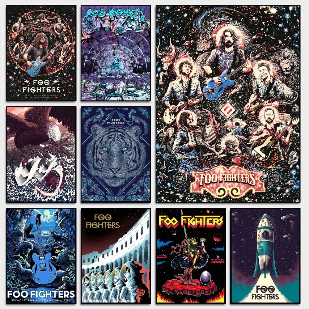 Vintage Collectible Posters - Colección de bandas clásicas Foo Fighters,