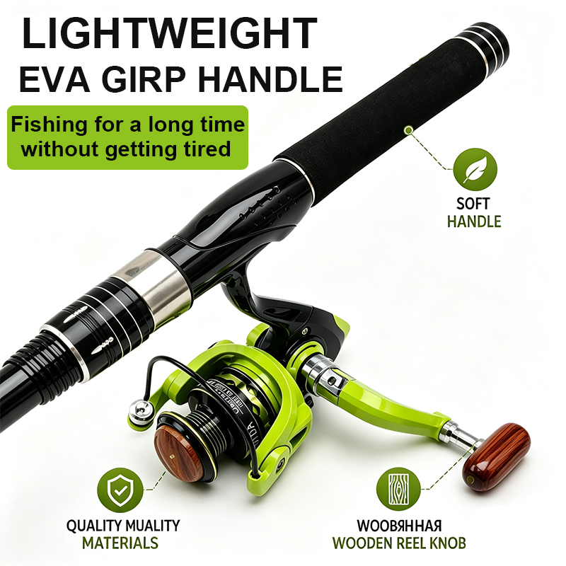 Combo de caña de pescar girato - Developing Tank Reel reseña y precio