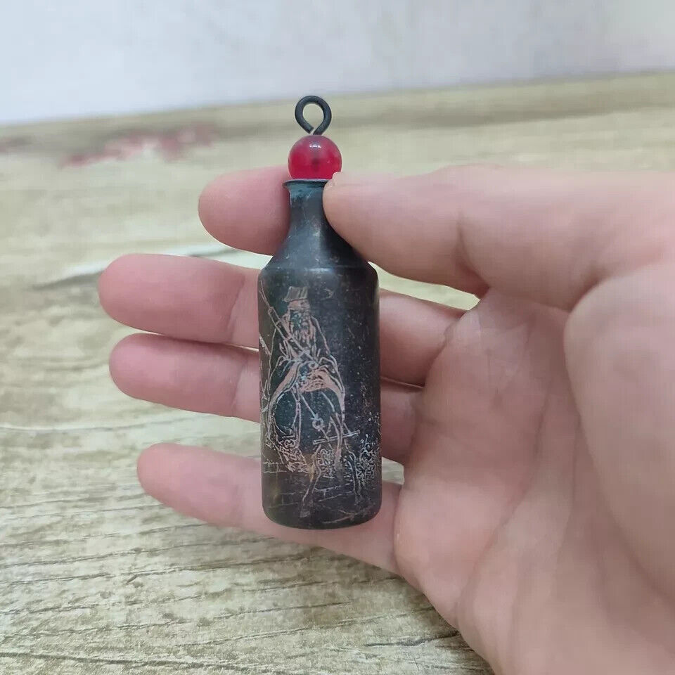 Botella de rapé tallada en cob - Vintage Collectible Bottles reseña y precio