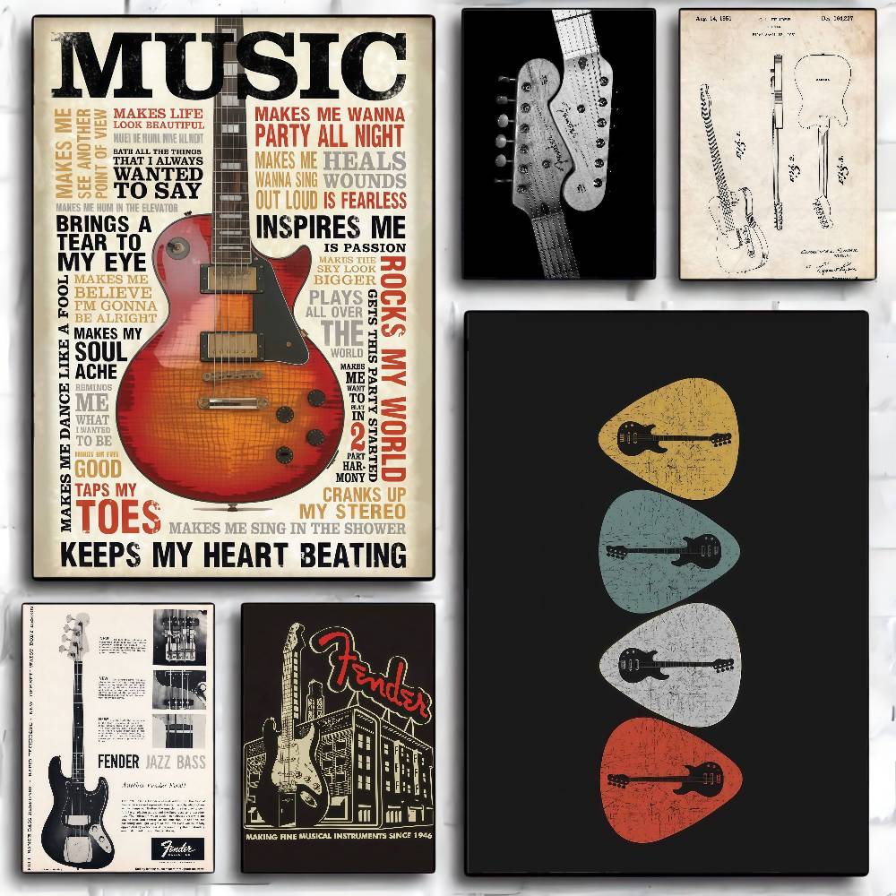 Colección de guitarra, póster  - Vintage Collectible Posters reseña y precio