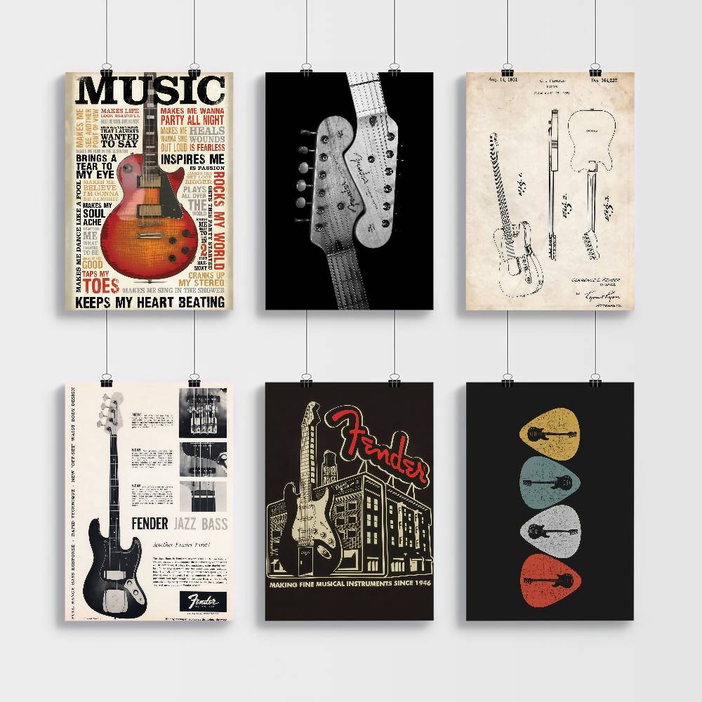 Colección de guitarra, póster  - Vintage Collectible Posters reseña y precio