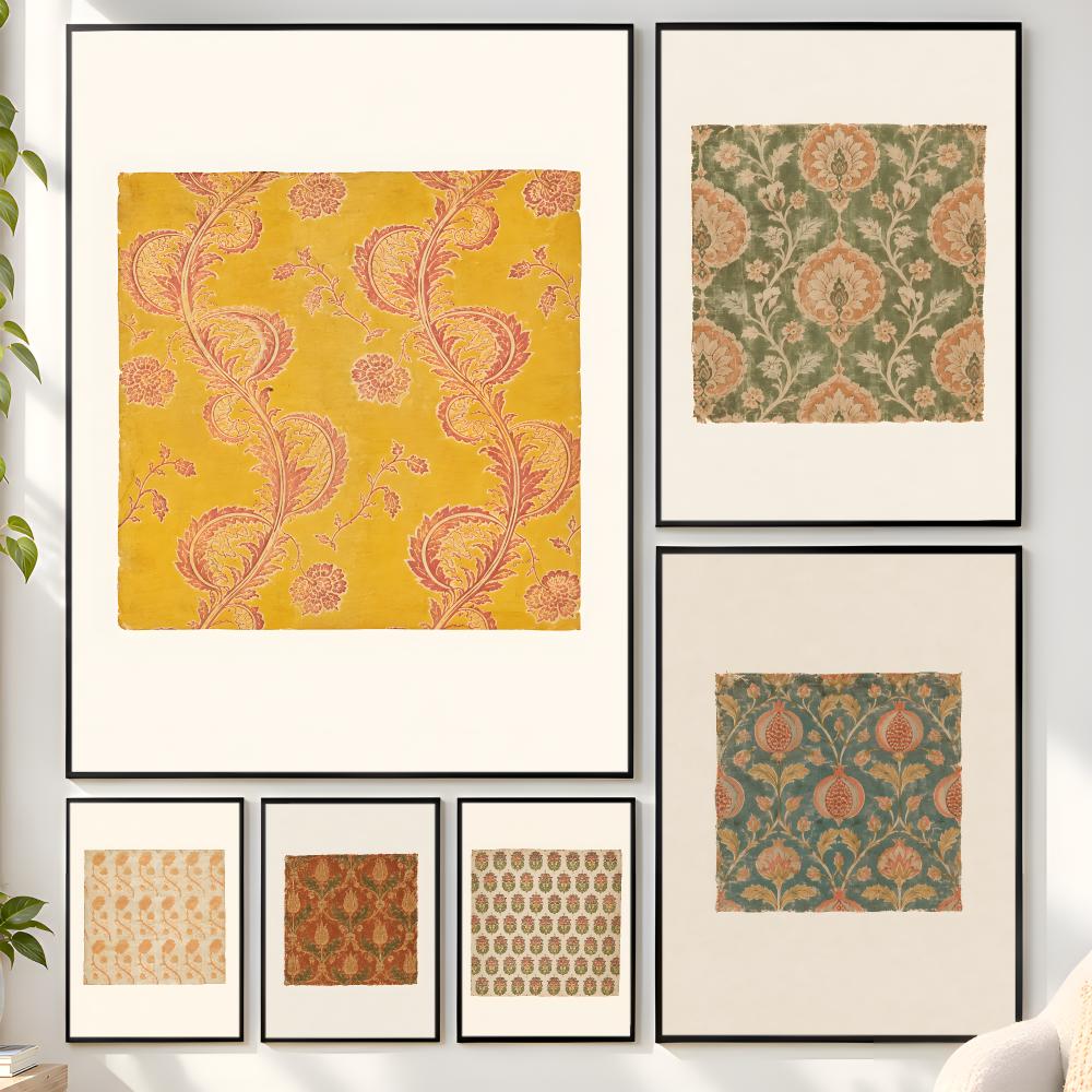 Colección de textiles con moti - Vintage Collectible Posters reseña y precio