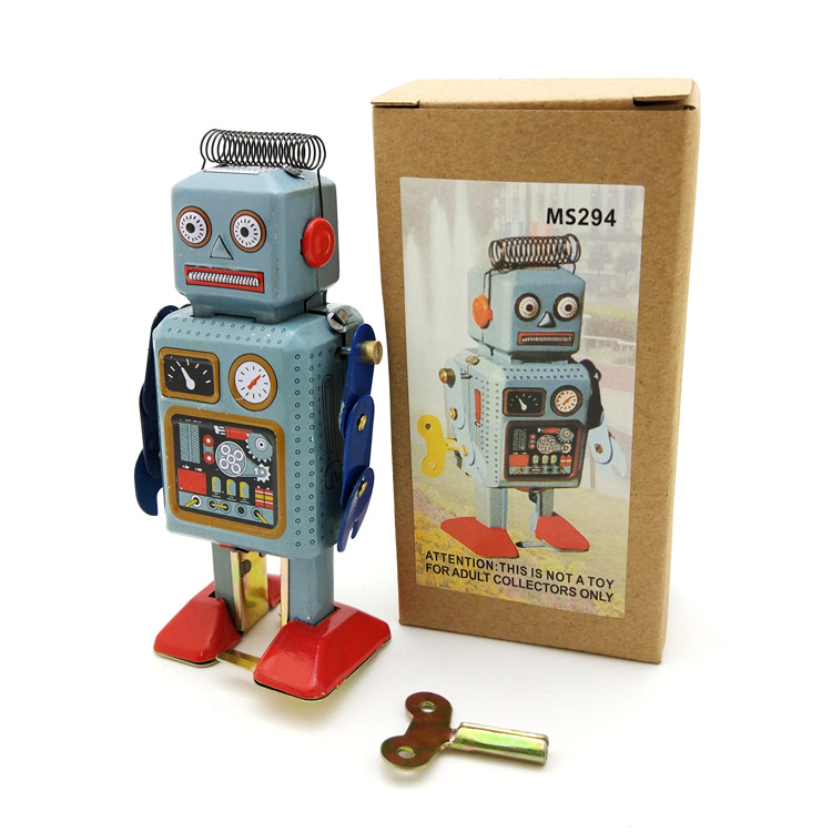Robot de metal con mecanismo d - Vintage Collectibles Store reseña y precio